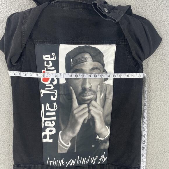 Y2K Chemistry Denim Jacket Mens Small Poetic Justice Tupac Hip Hop 90s Rap - Picture 3 of 15